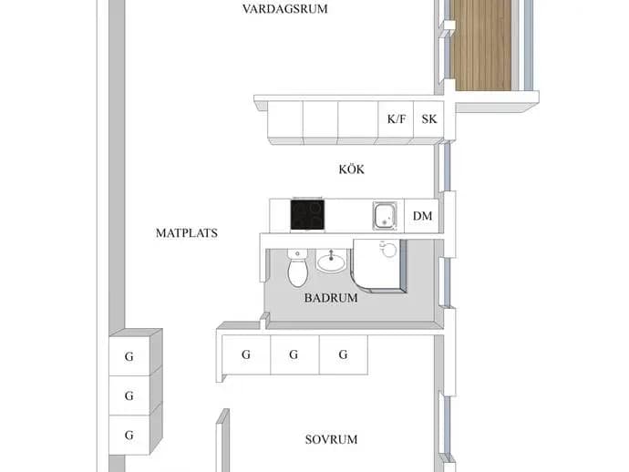 Floor plan for Stallgatan 16A