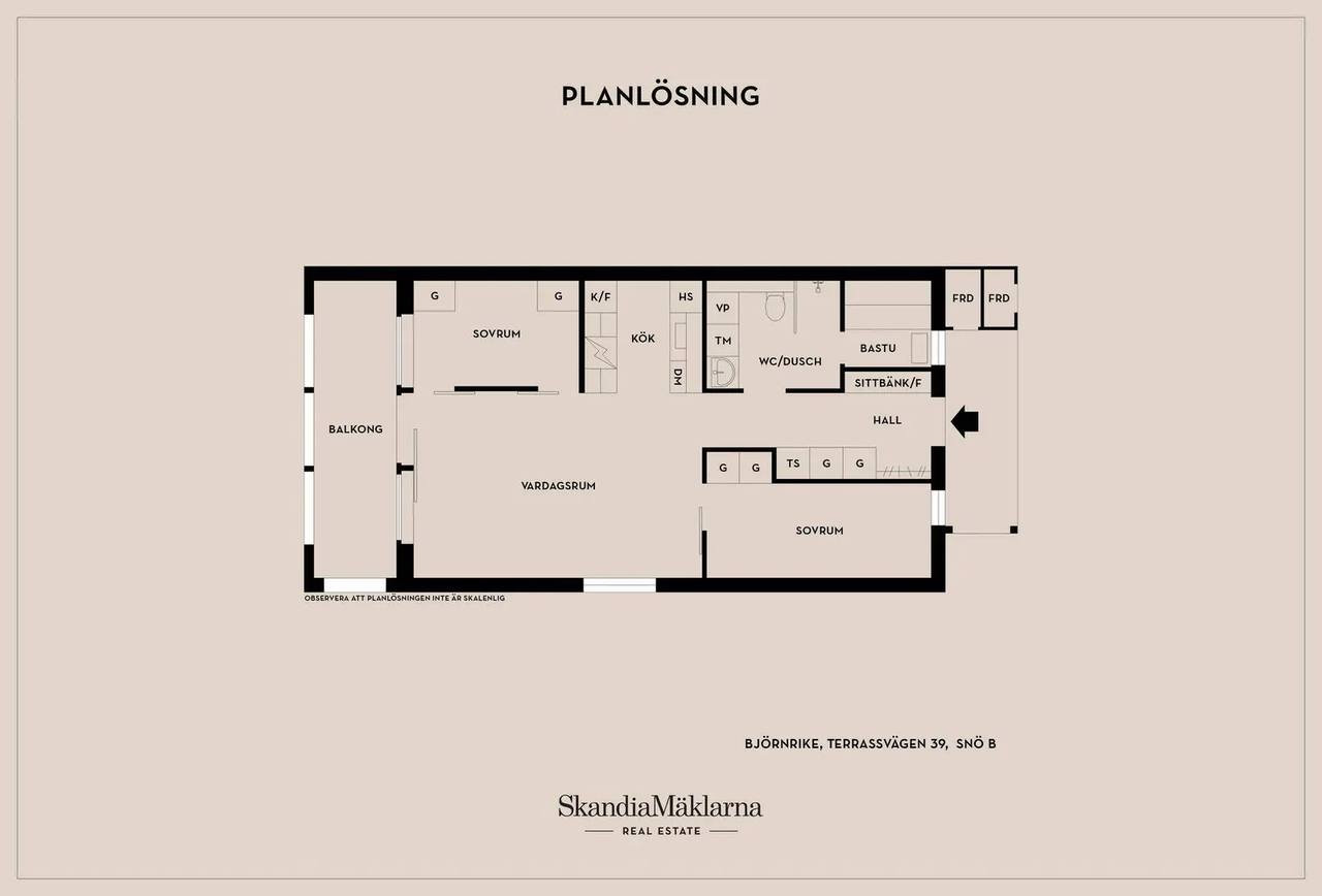 Floor plan for Björnrike, Terrassvägen 39:8