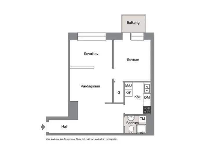 Floor plan for Ola Hanssonsgatan 6, vån 4