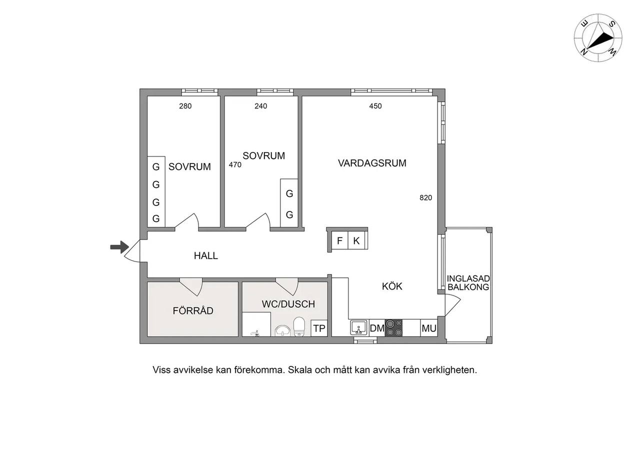Floor plan for Sköndalsvägen 88