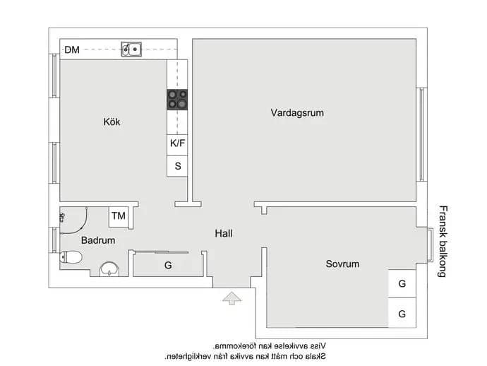 Planritning för Spångavägen 34