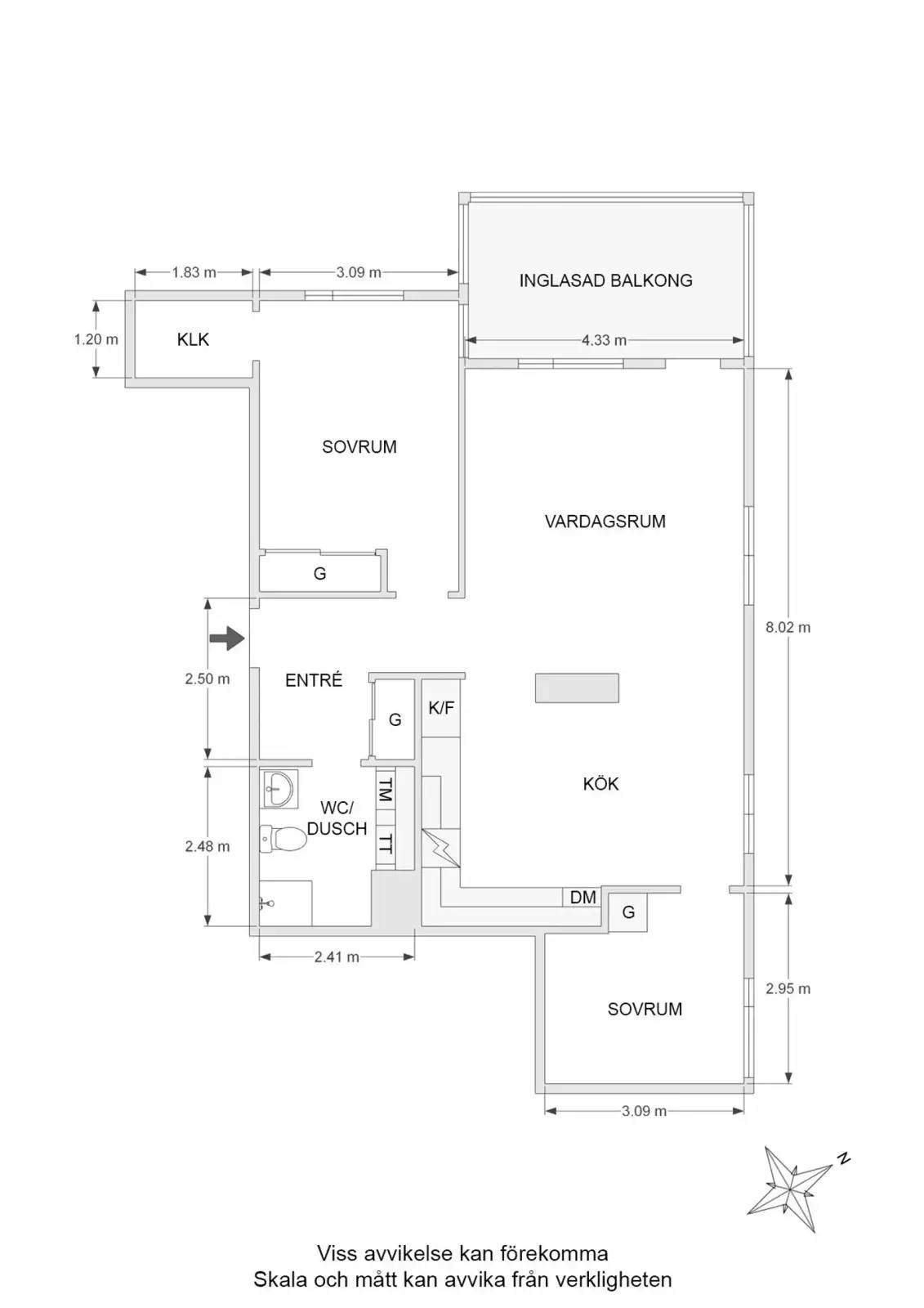 Floor plan for Vendergatan 34