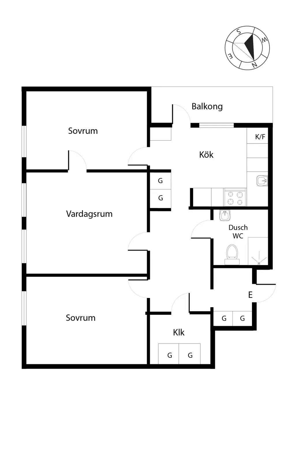 Planritning för Grumsgatan 2