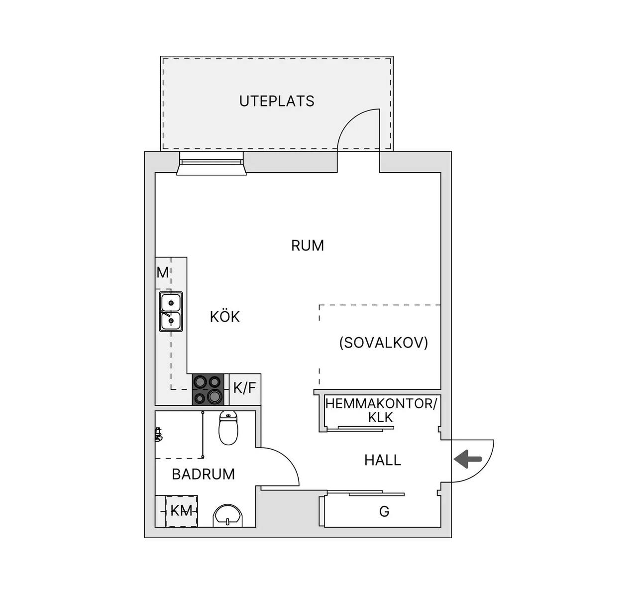 Floor plan for Trollhättevägen 16a