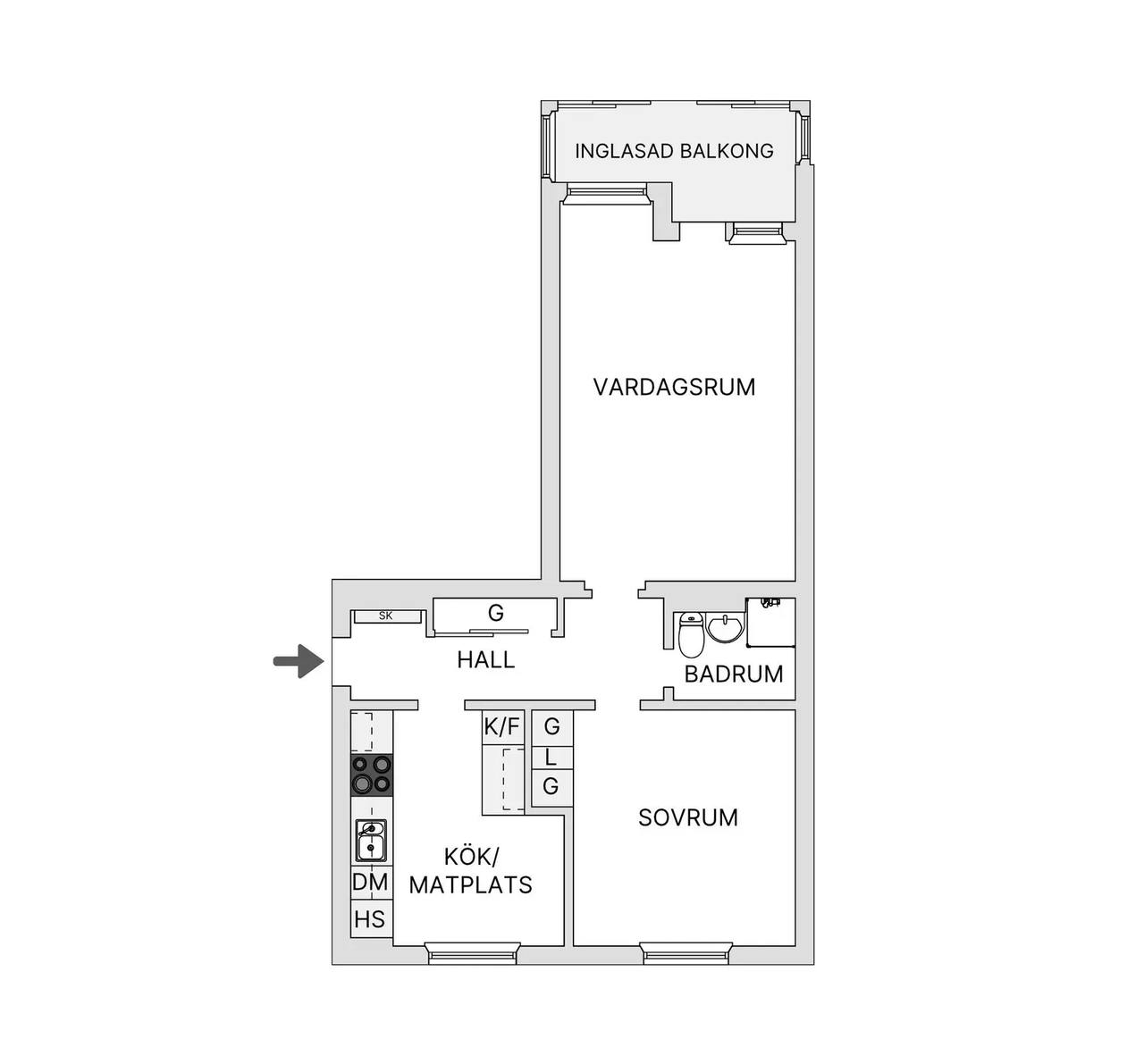 Planritning för Fjällgatan 48A