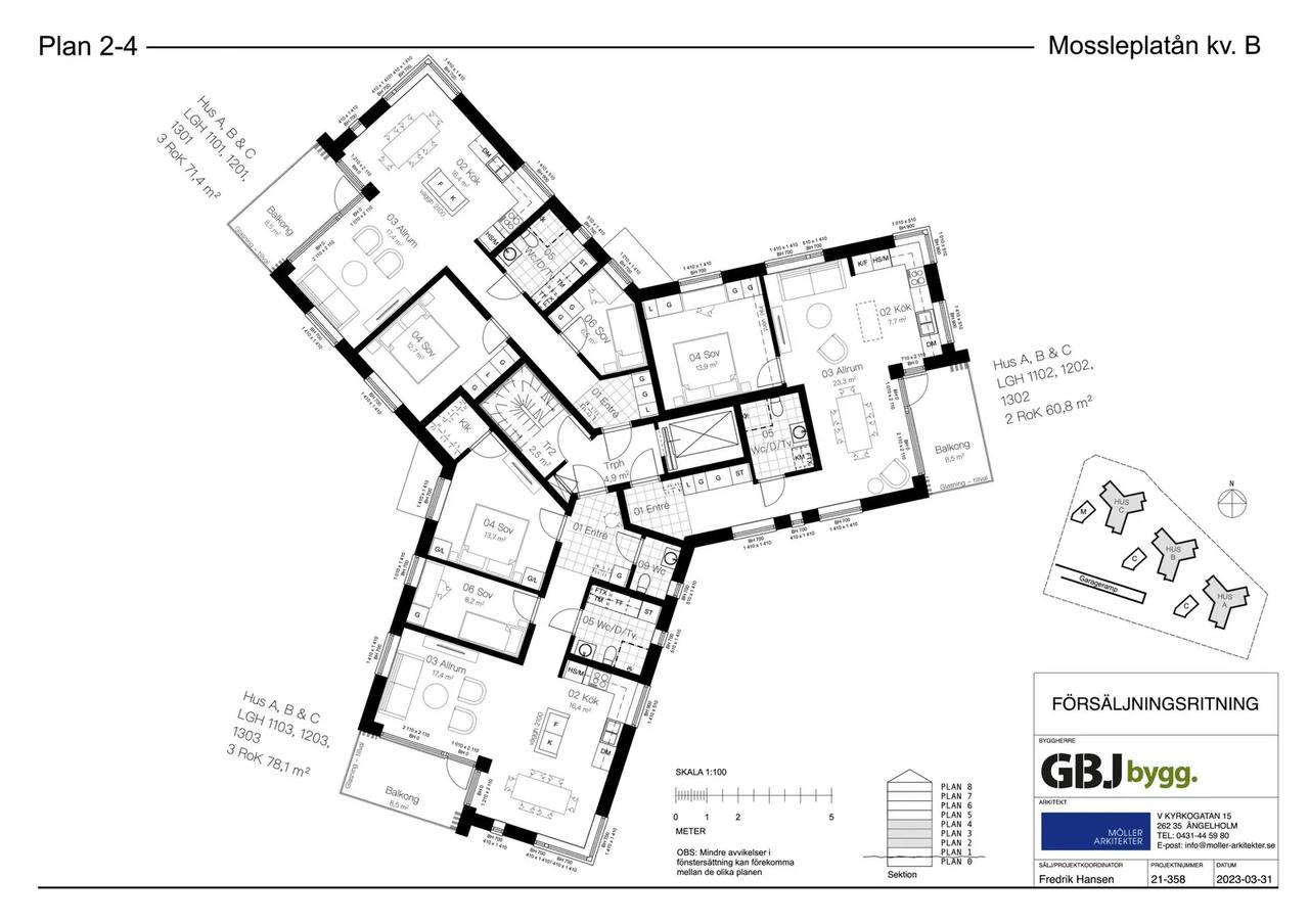 Planritning för Jordemorsgatan