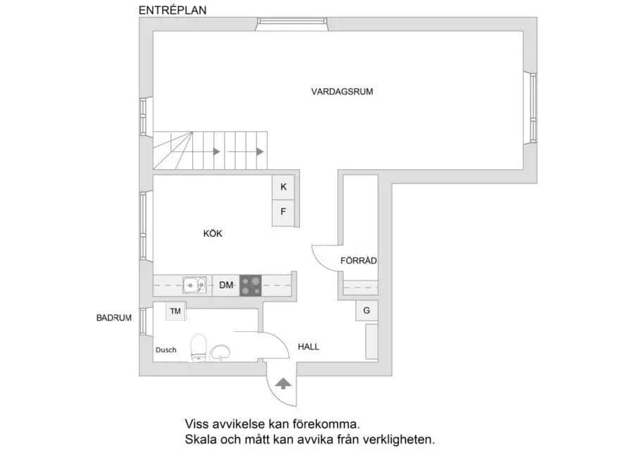 Floor plan for Helsingörsgatan 33, etage