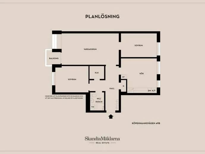 Floor plan for Köpenhamnsvägen 49B