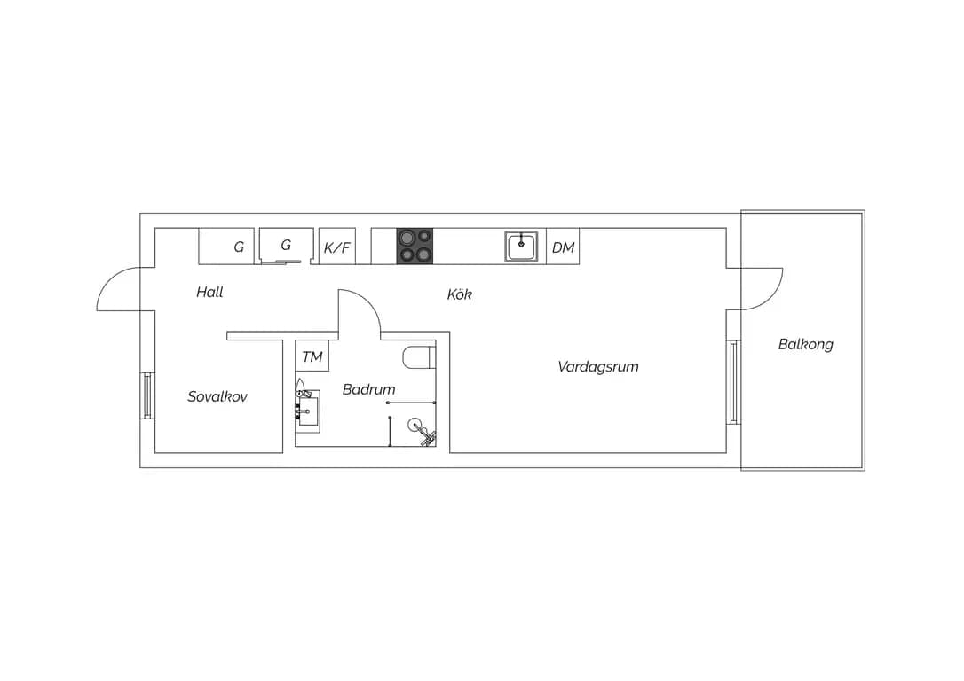 Floor plan for Mästaregränd 26