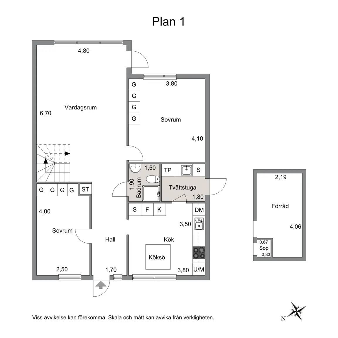Floor plan for Vegagatan 18