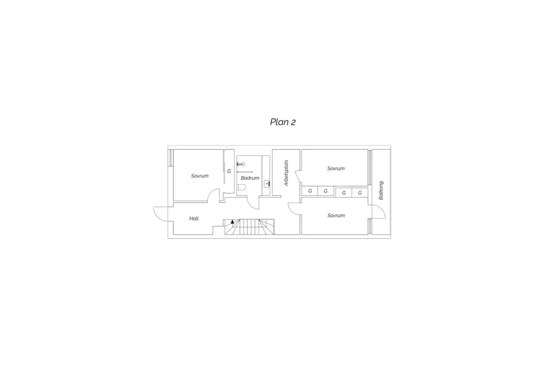 Floor plan for Hovås snöbärsväg 2