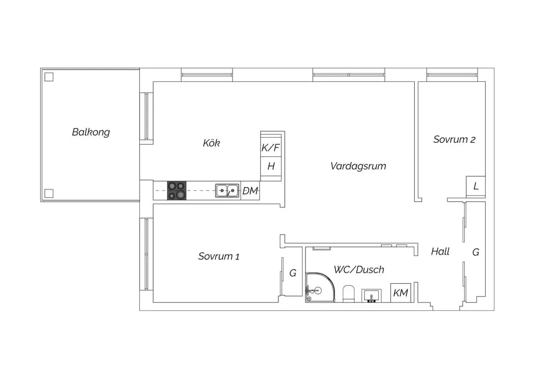 Floor plan for Olles gata 8