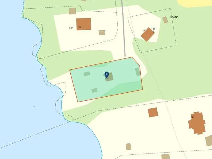 Planritning för Norra Sanna 521