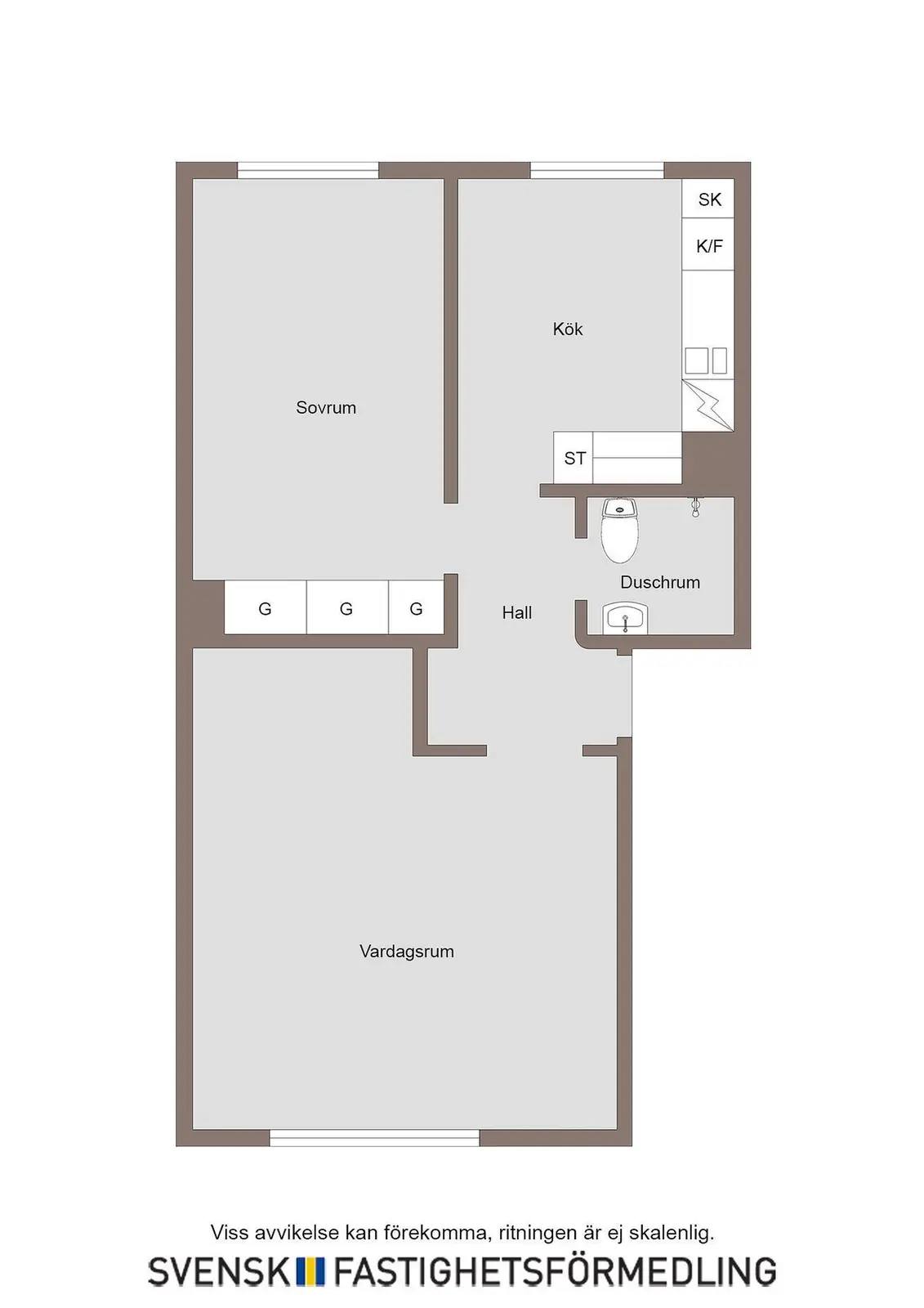 Floor plan for Riksbyggevägen 12B