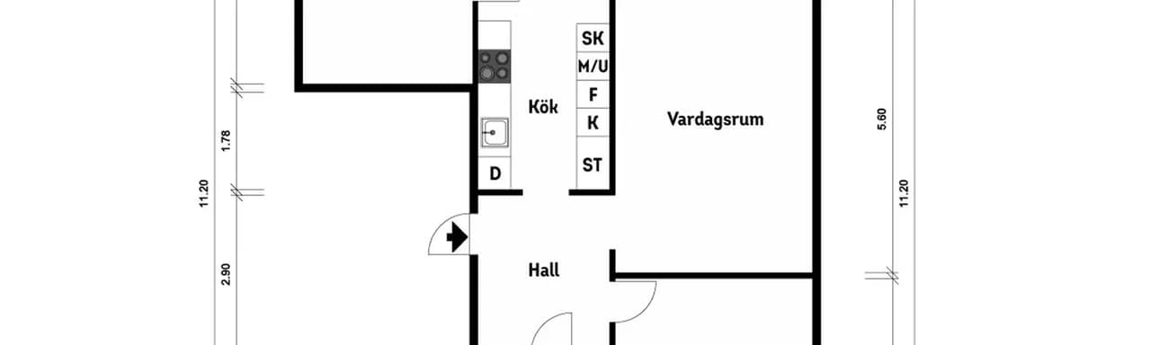 Floor plan for Mårbackagatan 8