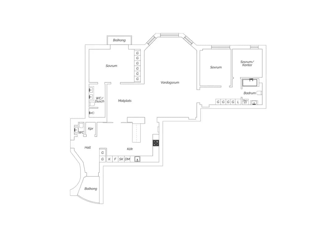 Floor plan for Ynglingagatan 17