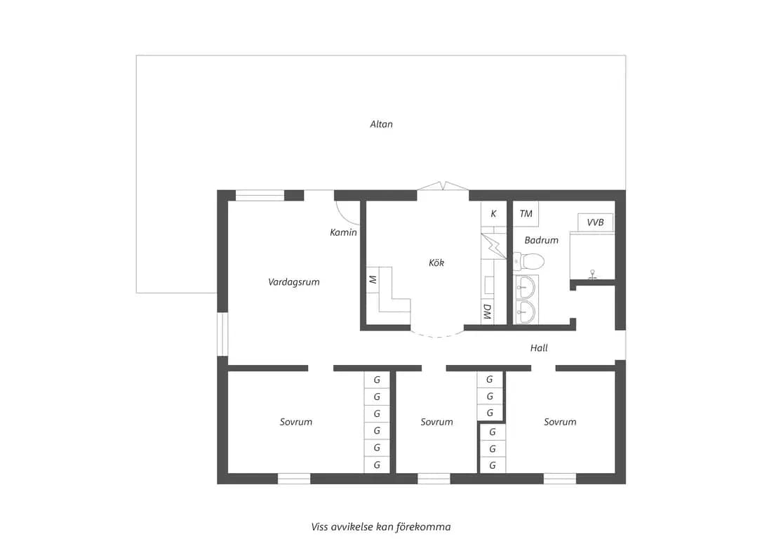 Floor plan for Boråsvägen 25