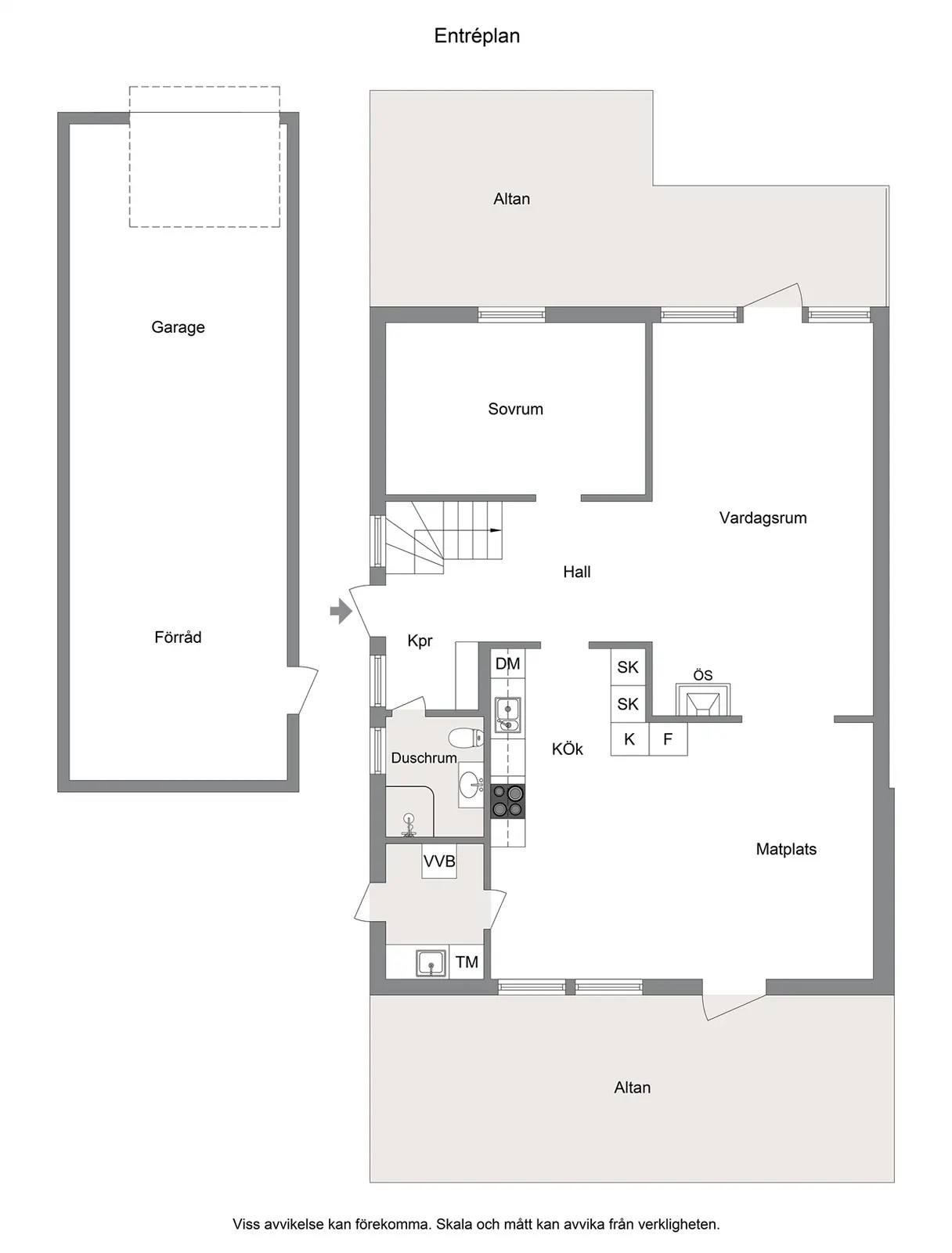 Planritning för Stensötavägen 5