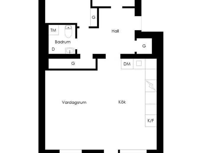 Planritning för Köpmangatan 40