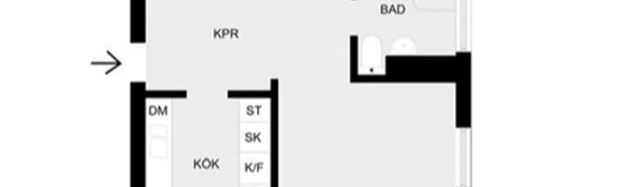 Planritning för Hugingatan 16