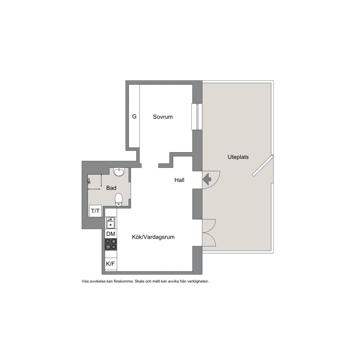 Floor plan for Essinge Kyrkväg 1 A