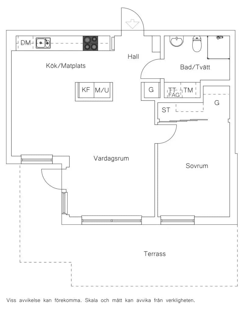 Floor plan for Smugglargränd 1