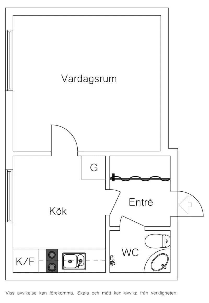 Floor plan for Wrangelsgatan 6