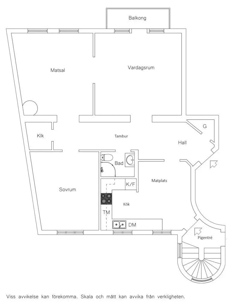 Planritning för Karl X Gustavs gata 26