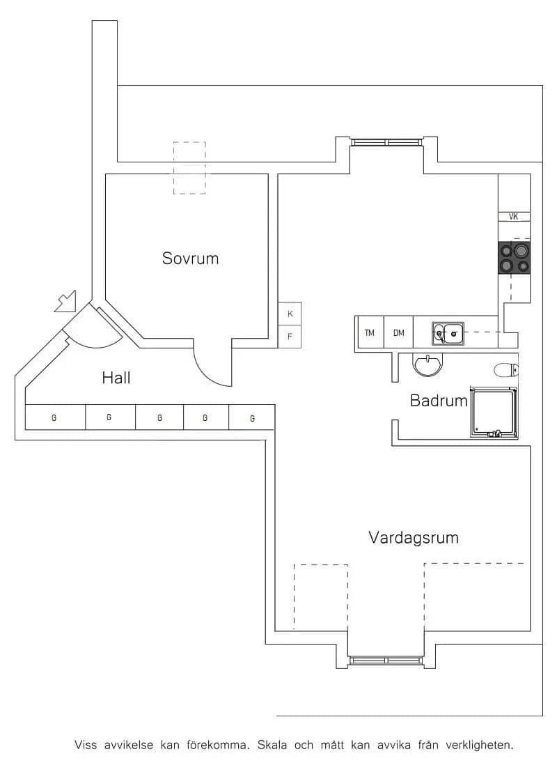 Floor plan for Erik Dahlbergs gata 58