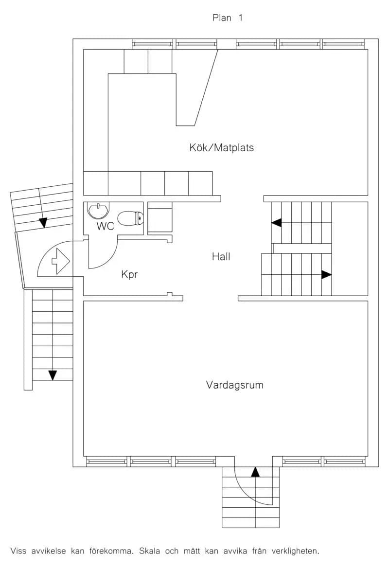 Planritning för Bohusgatan 4A