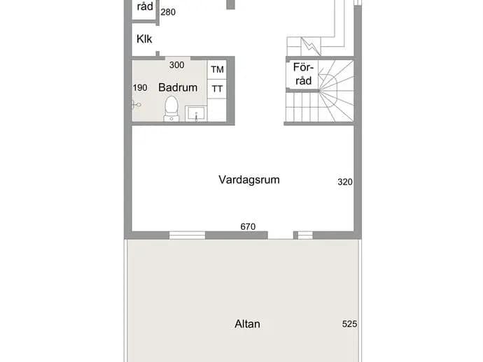 Planritning för Vittrornas väg 42