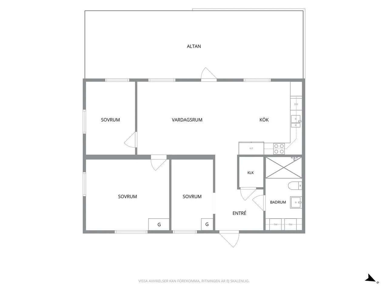 Floor plan for Bergakungsgatan 2A