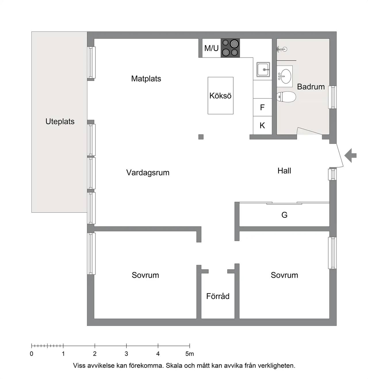 Planritning för Vallmostigen 18