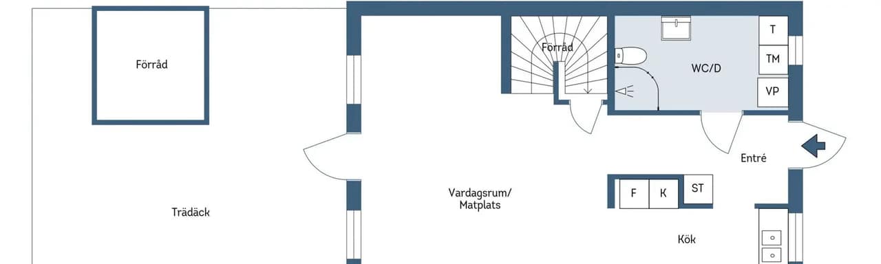 Floor plan for Blåhallonvägen 28D