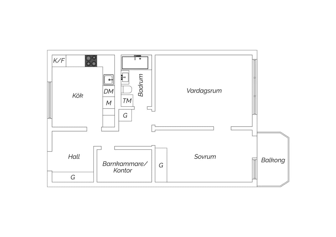 Floor plan for Götgatan 106/Dalslandsgatan 6