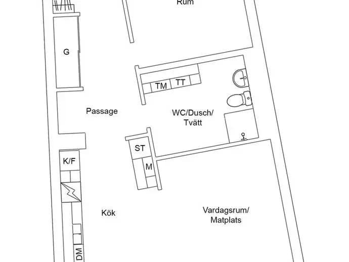 Floor plan for Mittlinjen 11B