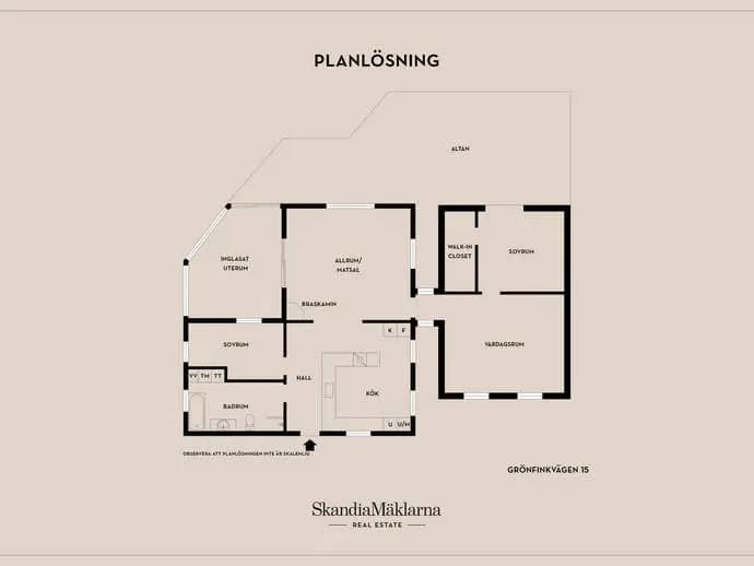 Floor plan for Grönfinkvägen 15