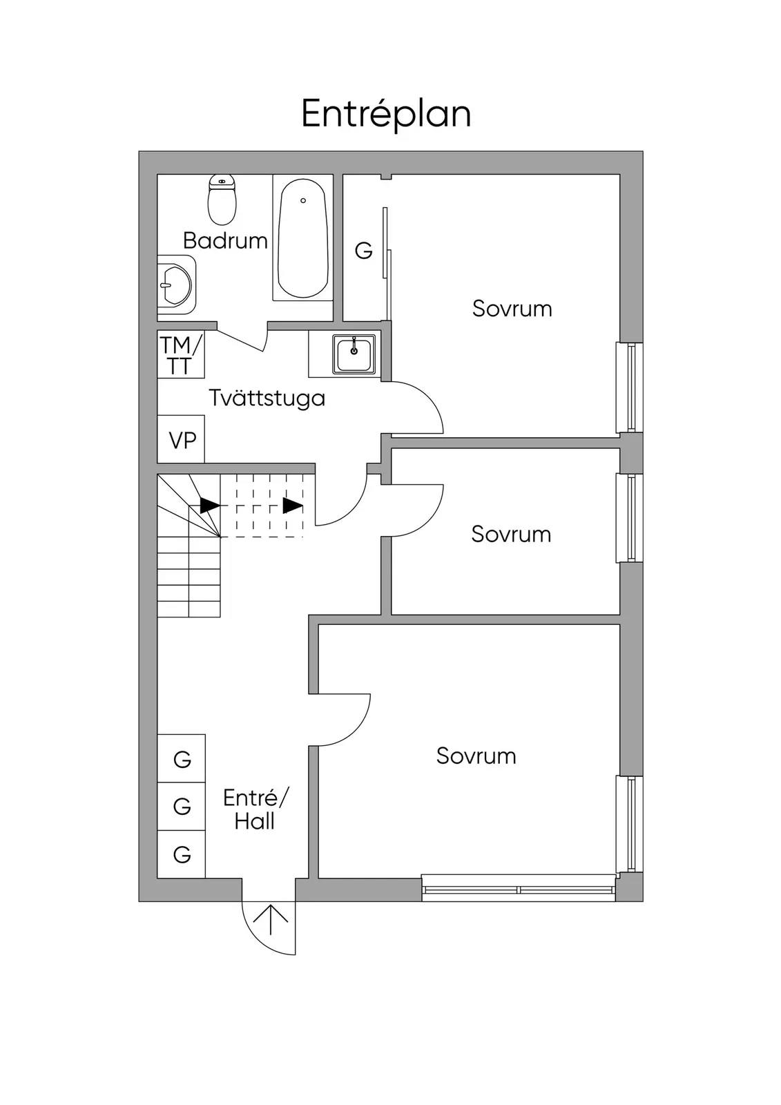 Planritning för Solhagen 11B