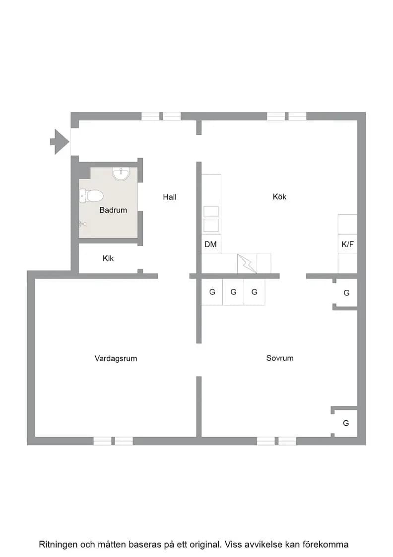 Planritning för Byggmästargatan 13 A