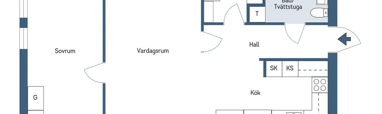 Floor plan for Edövägen 28B