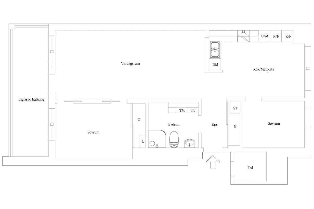 Floor plan for Mölndalsvägen 87F