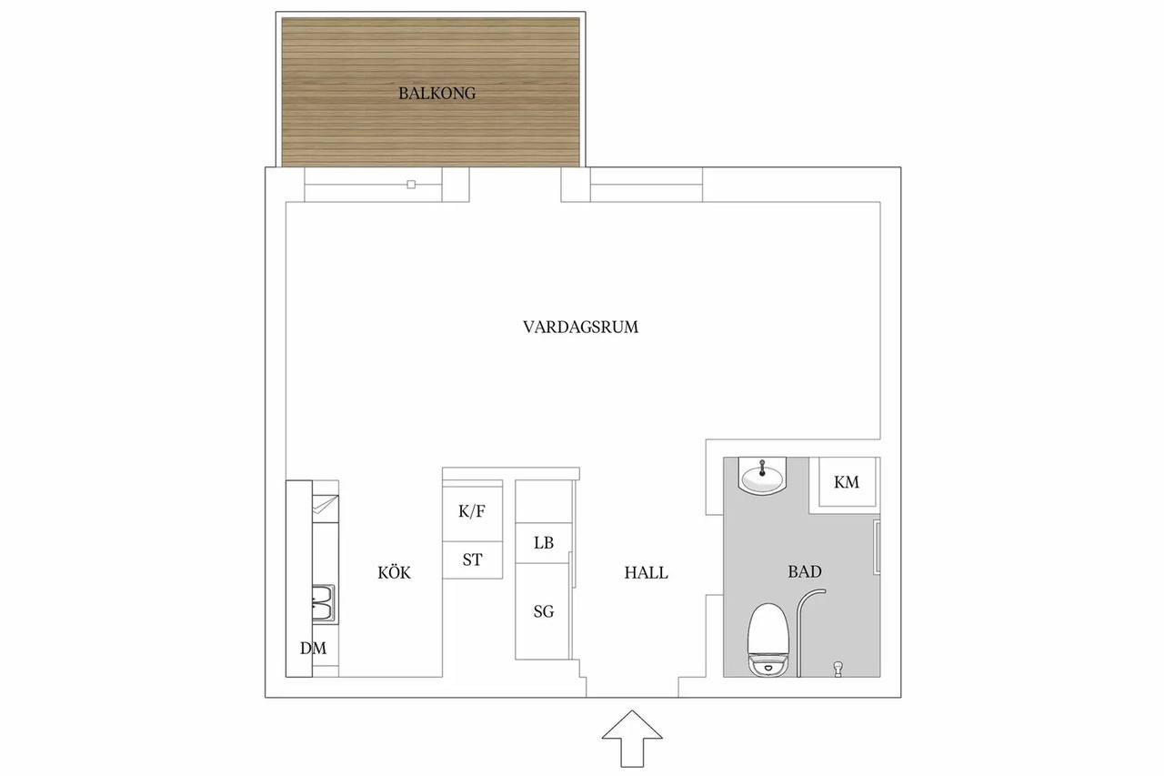 Planritning för Vendergatan 5