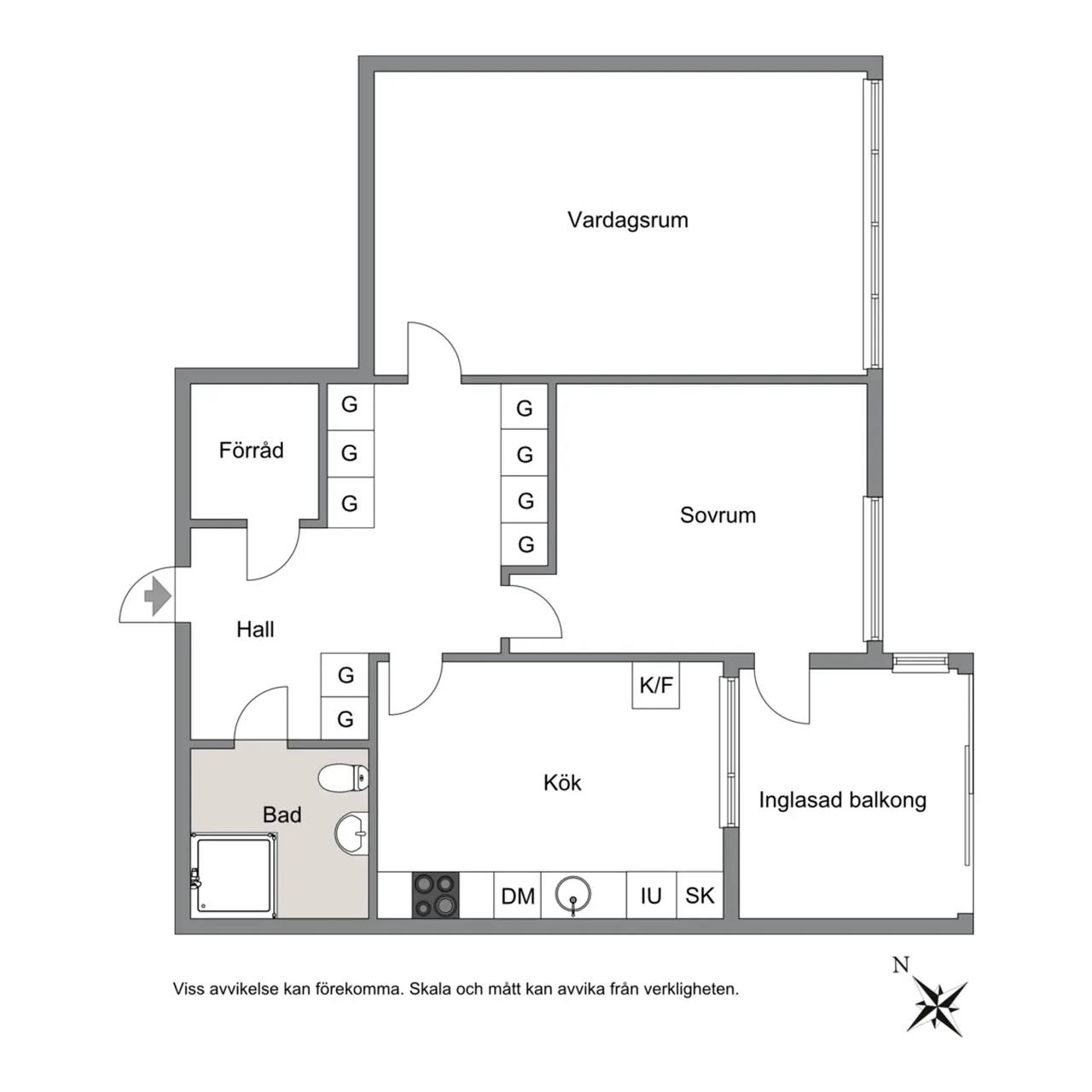 Planritning för Elsarostigen 4