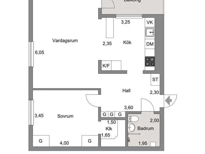 Planritning för Åsvägen 12