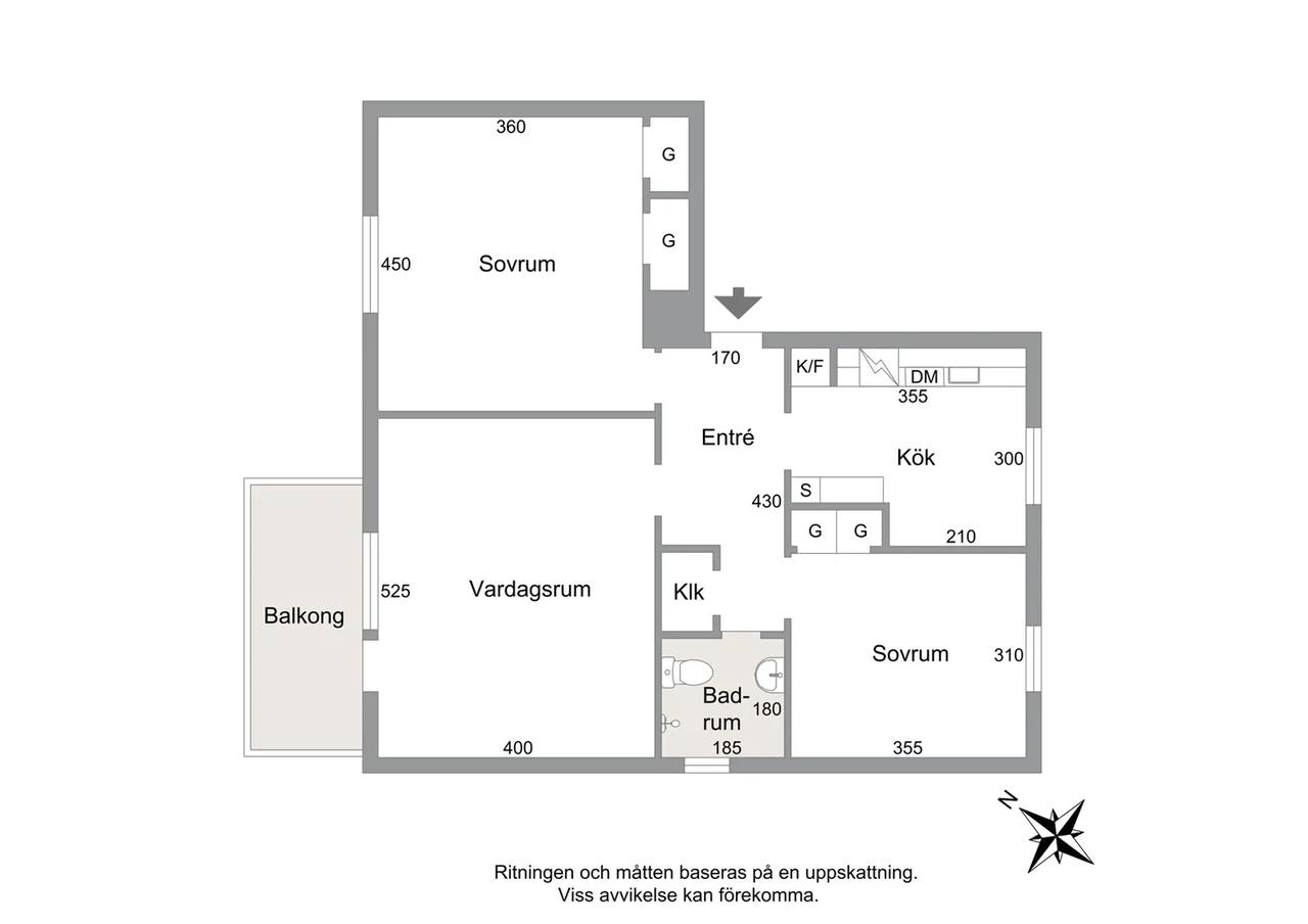 Floor plan for Göteborgsvägen 100A