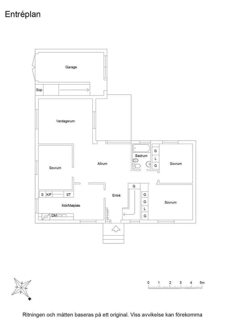 Floor plan for Mårten skrivares väg 3