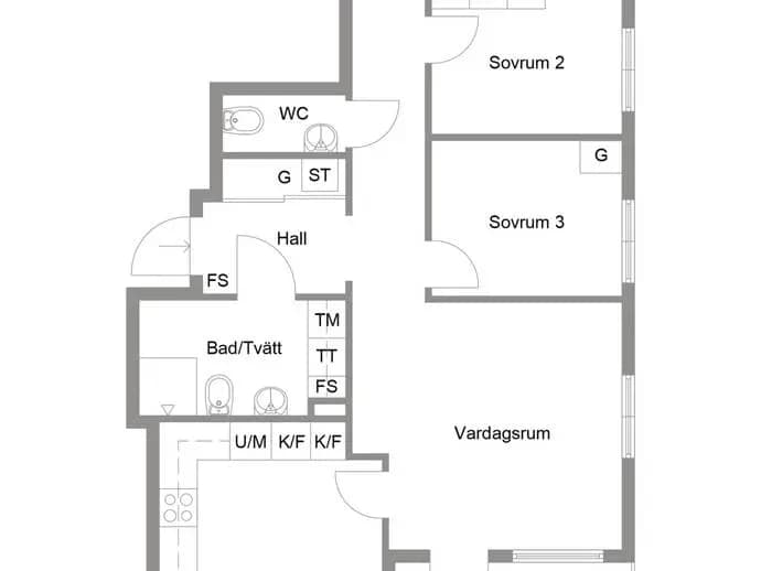 Planritning för Poseidongatan 13