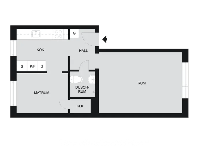 Floor plan for Hagagatan 50D