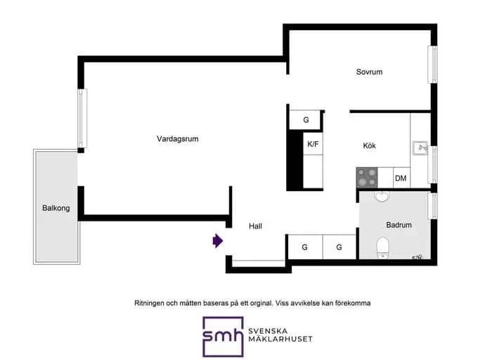 Floor plan for Sulitelmavägen 14B