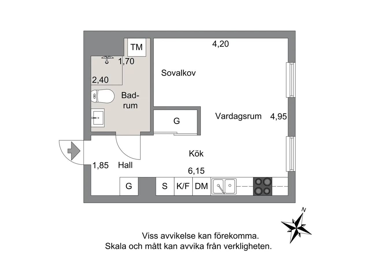 Floor plan for Professorsgatan 16